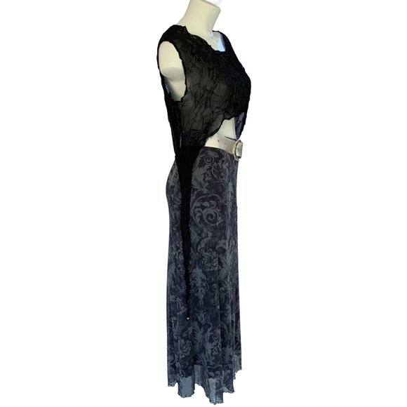 Stamped vintage contour wide leather saddle cinch buckle statement belt - S/M - Picture 9 of 12